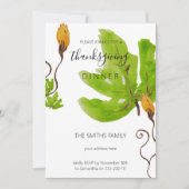 Thanksgiving Waterverf pompoen Kaart (Voorkant)