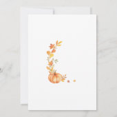 Thanksgiving Waterverf pompoen Kaart (Achterkant)