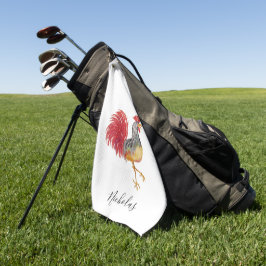 Thanksgiving Waterverf pompoenen gepersonaliseerd Golfhanddoek