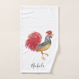 Thanksgiving Waterverf pompoenen gepersonaliseerd Handdoek