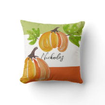 Thanksgiving Waterverf pompoenen gepersonaliseerd