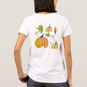 Thanksgiving Waterverf pompoenen gepersonaliseerd T-shirt (Achterkant)