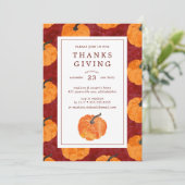 Thanksgiving | Waterverf pompoenen Kaart (Staand voorkant)