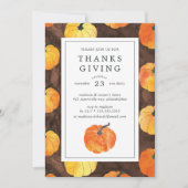 Thanksgiving | Waterverf pompoenen Kaart (Voorkant)