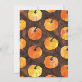 Thanksgiving | Waterverf pompoenen Kaart (Achterkant)