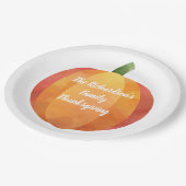 Thanksgiving Waterverf Pumpkin - Aangepast Papieren Bordje (Gekanteld)
