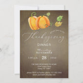 Thanksgiving Waterverf Pumpkin Duo Gold Kaart (Voorkant)