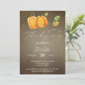 Thanksgiving Waterverf Pumpkin Duo Gold Kaart (Staand voorkant)