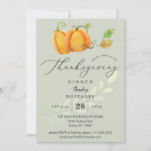 Thanksgiving Waterverf Pumpkin Duo Olive I Kaart (Voorkant)