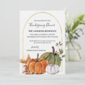 Thanksgiving Waterverf Pumpkin Kaart (Staand voorkant)