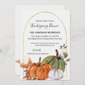 Thanksgiving Waterverf Pumpkin Kaart (Voorkant / Achterkant)