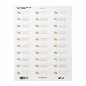 Thanksgiving Waterverf Pumpkin Pie Return Address Etiket (Full Sheet)