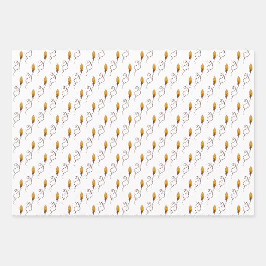 Thanksgiving Waterverf Pumpkins Inpakpapier Vel (Voorkant 3)