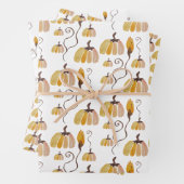Thanksgiving Waterverf Pumpkins Inpakpapier Vel (In situ)