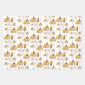 Thanksgiving Waterverf Pumpkins Inpakpapier Vel (Voorkant)