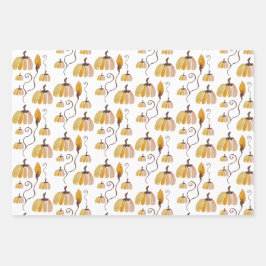 Thanksgiving Waterverf Pumpkins Inpakpapier Vel