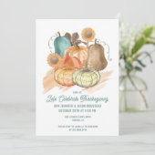 Thanksgiving Waterverf Pumpkins Kaart (Staand voorkant)