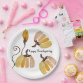 Thanksgiving Waterverf Pumpkins Papieren Bordje (Feest)