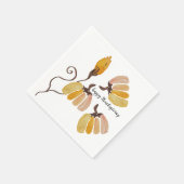 Thanksgiving Waterverf Pumpkins Servet (Hoek)