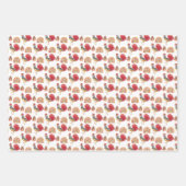 Thanksgiving Waterverf Rooster Handbeschilderd Inpakpapier Vel (Voorkant 2)