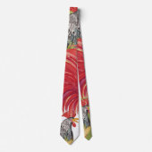 Thanksgiving Waterverf Rooster Handbeschilderd Stropdas (Voorkant)