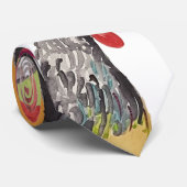 Thanksgiving Waterverf Rooster Handbeschilderd Stropdas (Opgerold)