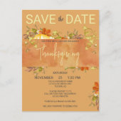 Thanksgiving Waterverf Rustiek groen & bladeren Briefkaart (Voorkant)