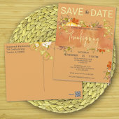 Thanksgiving Waterverf Rustiek groen & bladeren Briefkaart