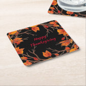 Thanksgiving Waterverf terugval Kartonnen Onderzetters (Schuin)