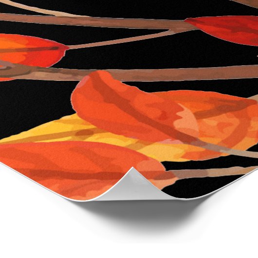 Thanksgiving Waterverf terugval Poster (Hoek)