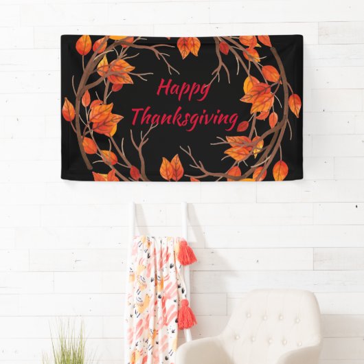 Thanksgiving Waterverf terugval Spandoek (Insitu)