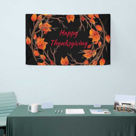 Thanksgiving Waterverf terugval Spandoek (Beurs)