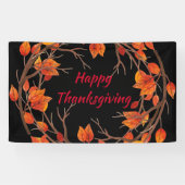 Thanksgiving Waterverf terugval Spandoek (Horizontaal)