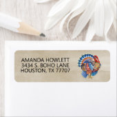 Thanksgiving Waterverf Turkije najaar Etiket (Insitu)