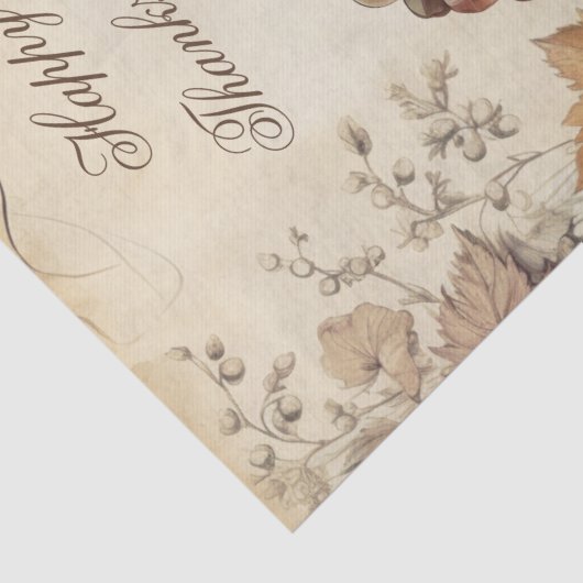 Thanksgiving Waterverf Turkije Tissuepapier (Detail)