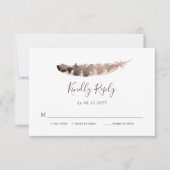 Thanksgiving Wedding | Bright Turkey Feather RSVP (Voorkant)