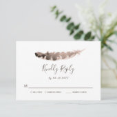 Thanksgiving Wedding | Bright Turkey Feather RSVP (Staand voorkant)