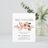 Thanksgiving Wedding Invitting Dusty Blue Oranje (Staand voorkant)