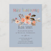 Thanksgiving Wedding Invitting Dusty Blue Oranje Briefkaart (Voorkant)
