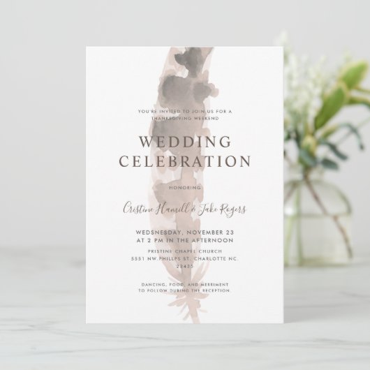 Thanksgiving Weekend Wedding | Turkse doether Kaart (Staand voorkant)