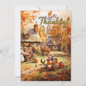 Thanksgiving - wees altijd dankbaar feestdagenkaart (Voorkant)