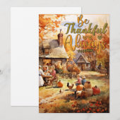 Thanksgiving - wees altijd dankbaar feestdagenkaart (Voorkant / Achterkant)