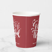 Thanksgiving Wees dankbaar dat het Manuscript Bour Papieren Bekers (Rechts)