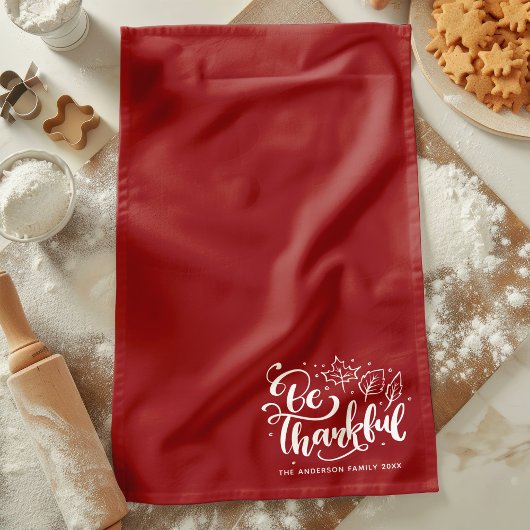 Thanksgiving Wees dankbaar dat het Manuscript Bour Theedoek
