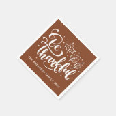 Thanksgiving Wees dankbaar dat het script Brown oo Servet (Hoek)