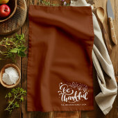 Thanksgiving Wees dankbaar dat het script Brown oo Theedoek