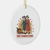  Thanksgiving – Wees dankbaar Keramisch Ornament (Rechts)