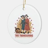  Thanksgiving – Wees dankbaar Keramisch Ornament (Links)