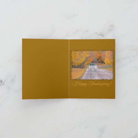 THANKSGIVING WEG VAN HUIS / FOTO EN QUOTE FEESTDAGEN KAART (Binnen)
