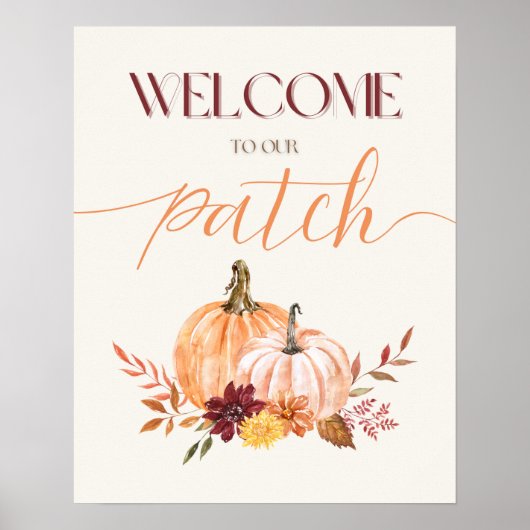 Thanksgiving "Welkom op onze Patch" Wall Art Poster (Voorkant)